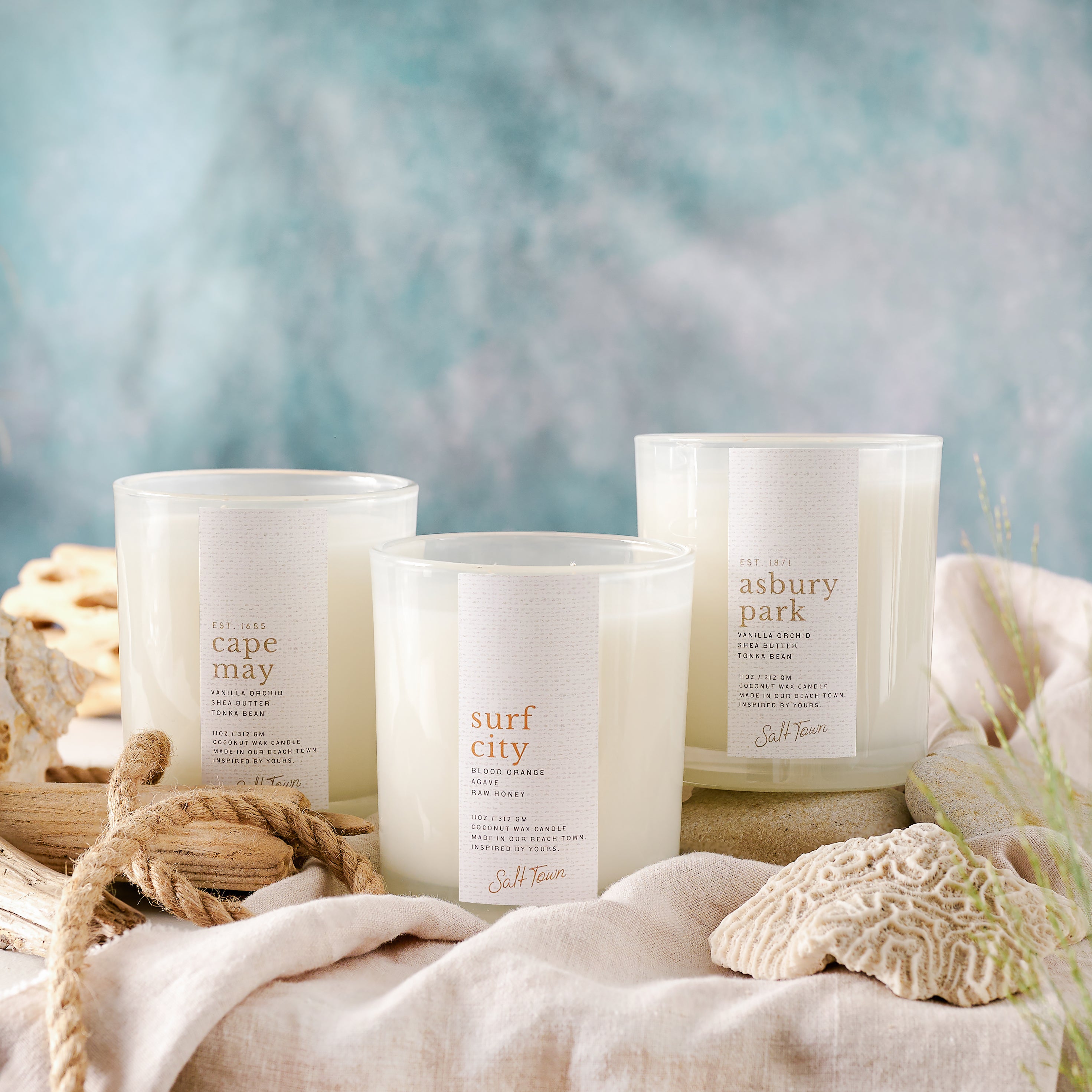 Custom Coastal Town 11 oz Candle