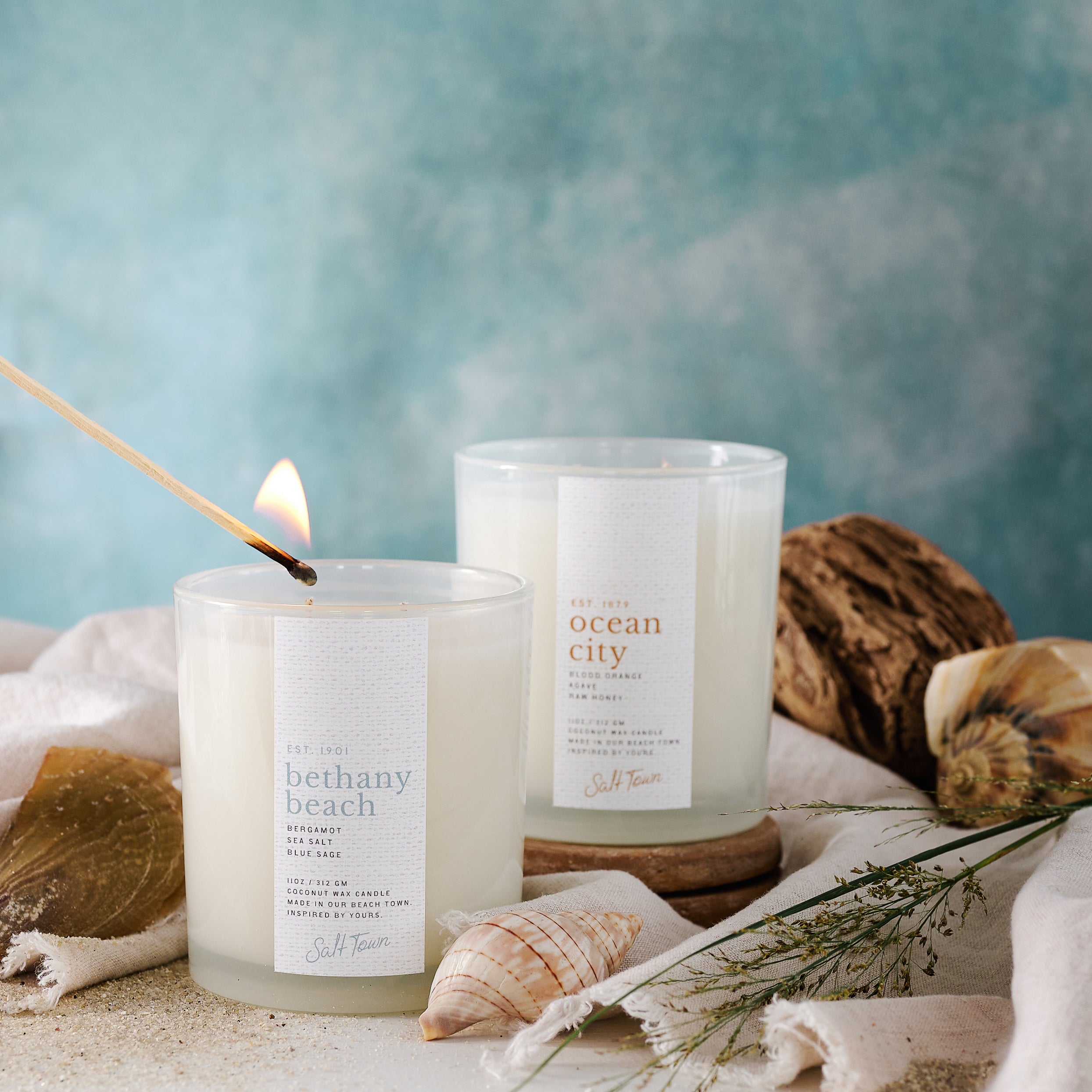 Custom Coastal Town 11 oz Candle