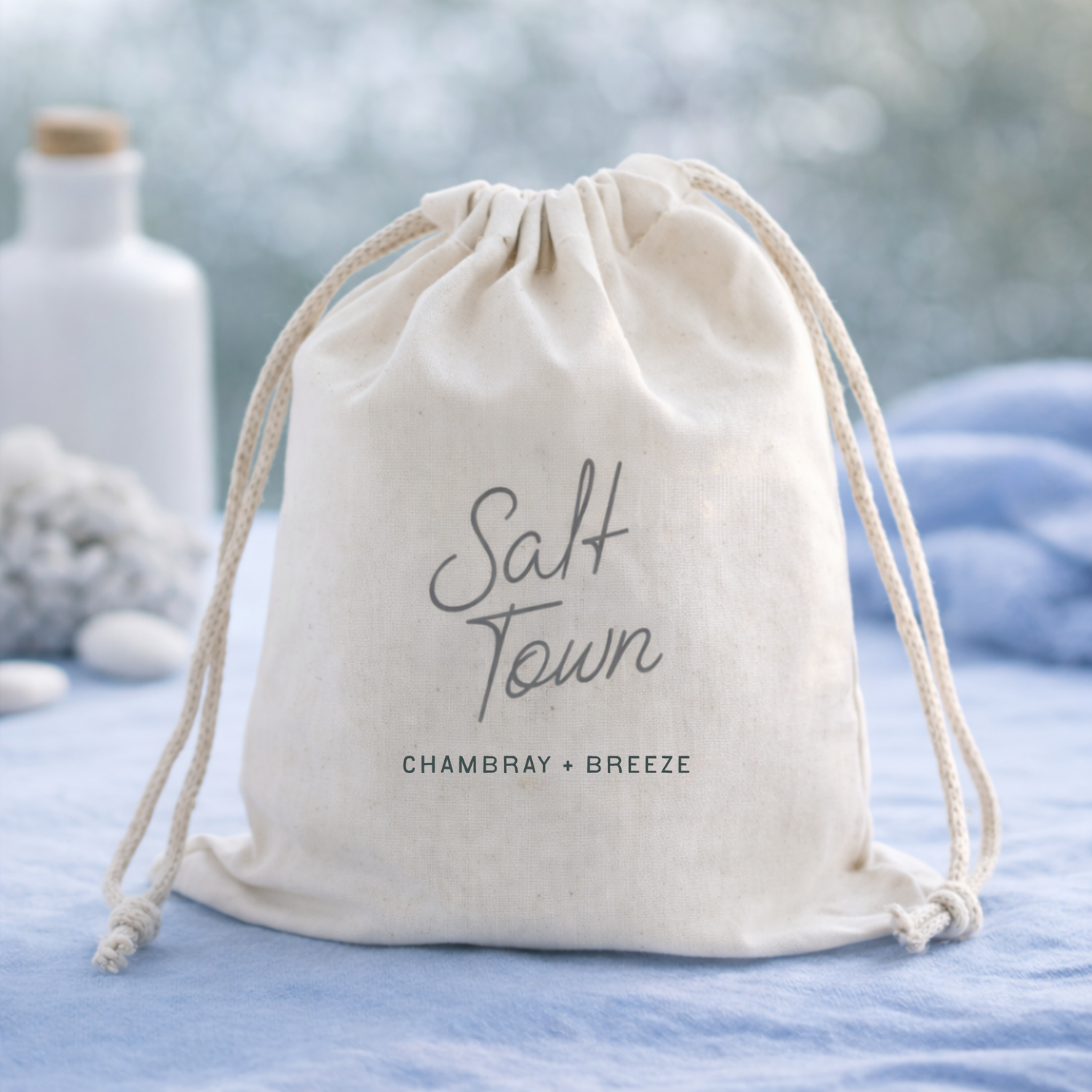 Drawstring bag with &