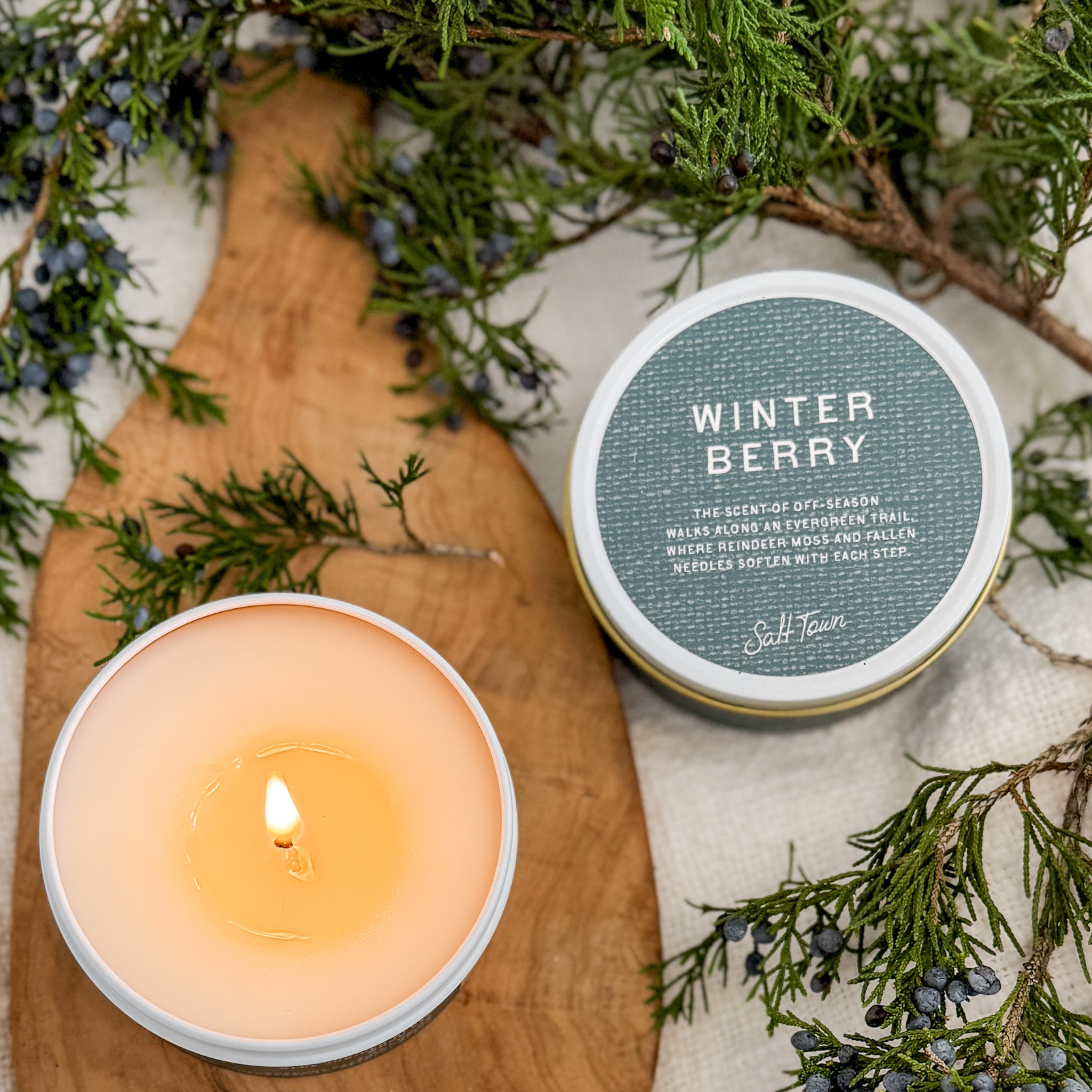 Winter Berry Travel Tin Candle